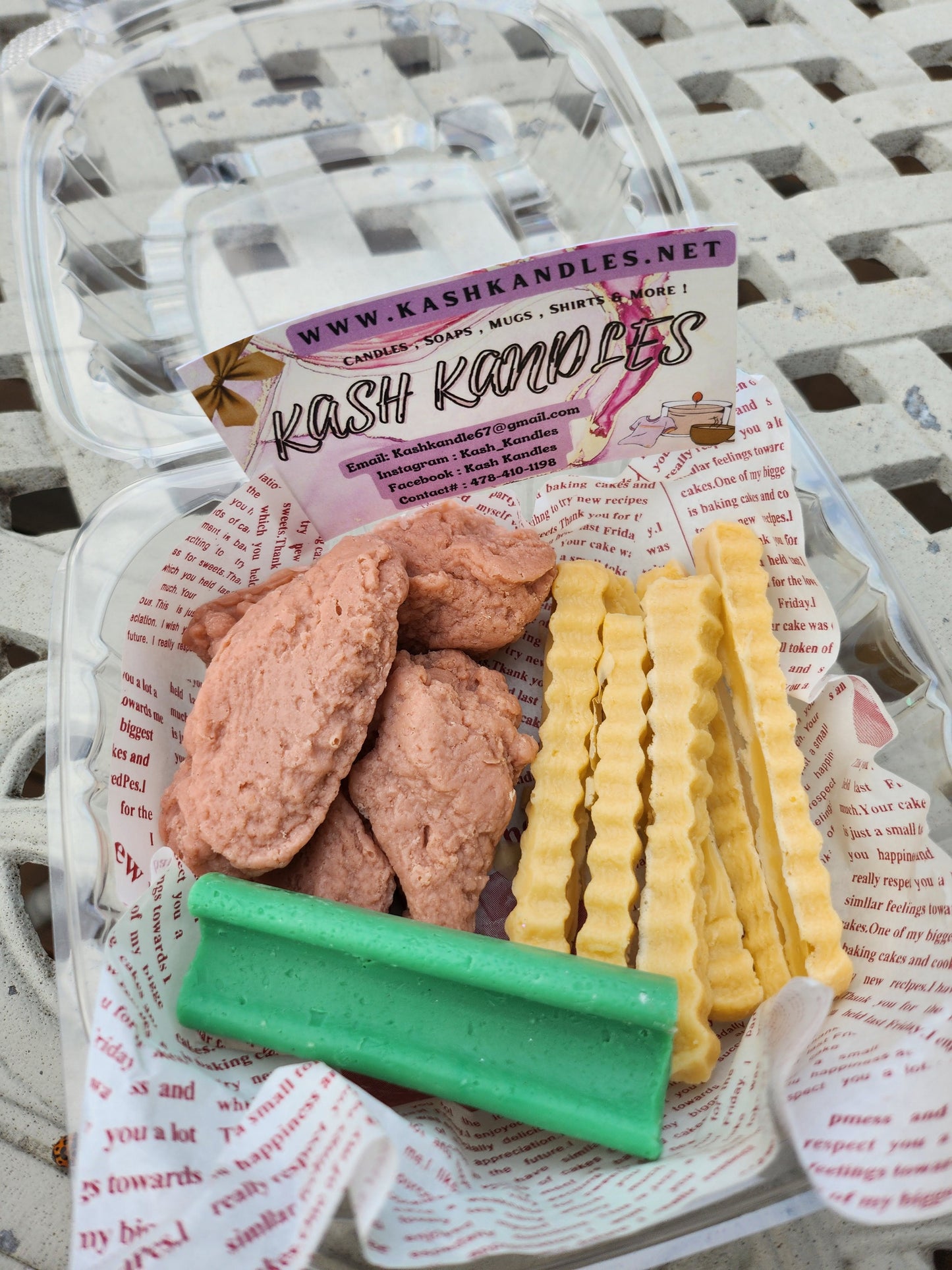5 wings celery & fries Soap
