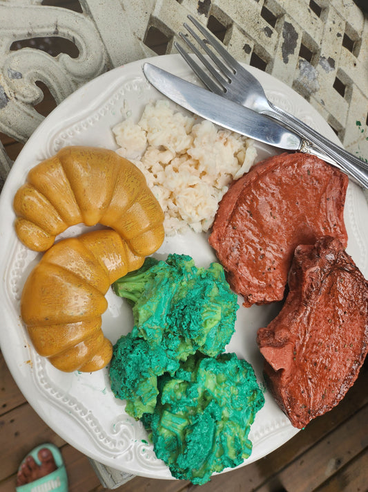 Porkchop dinner plate wax melts