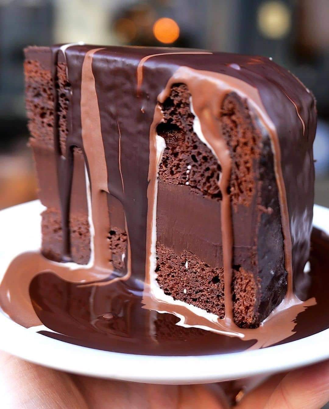 Chocolate cake slice